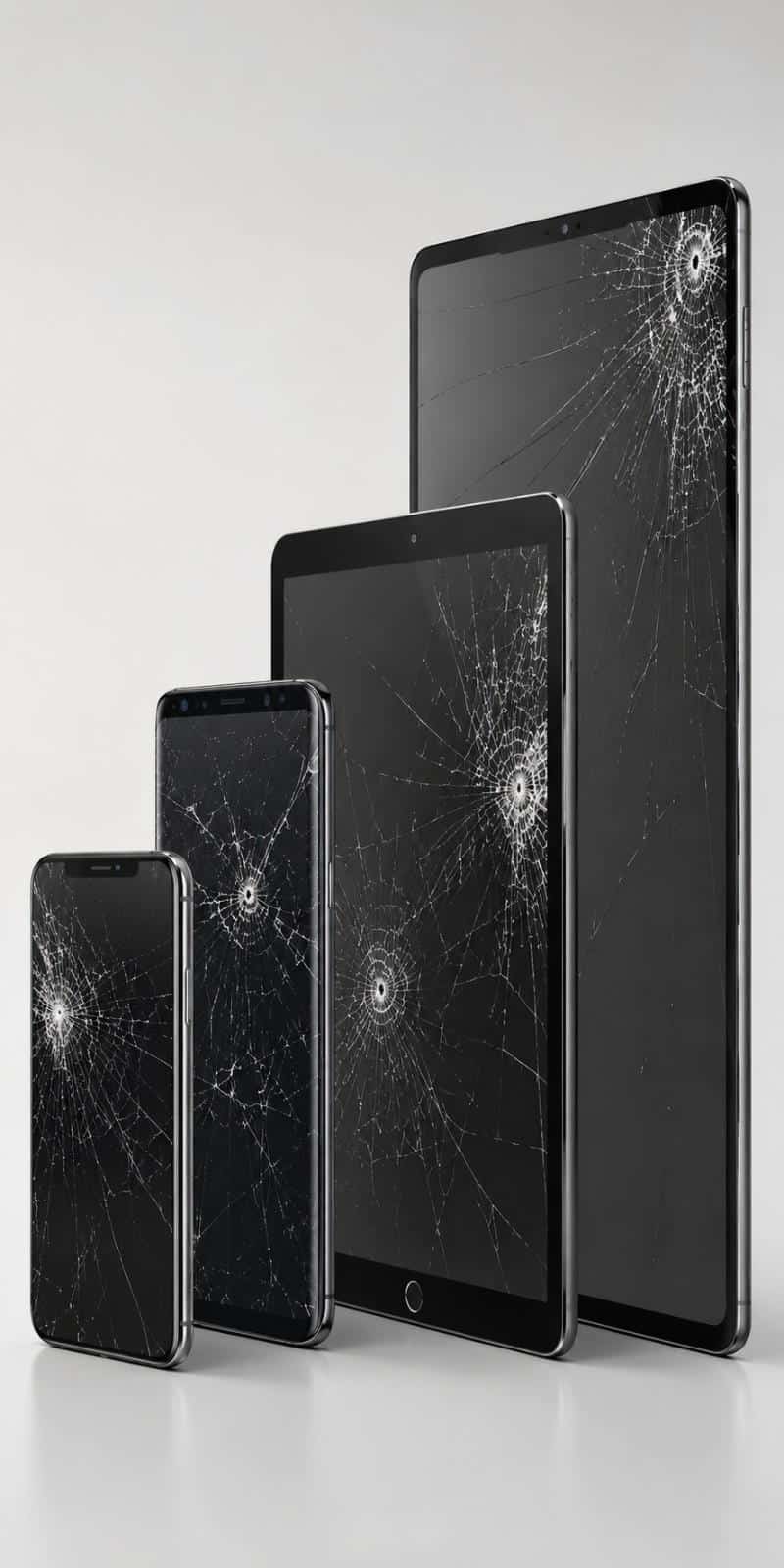 Smartphone Cracked Screen Repair Tech Workspace Ocala