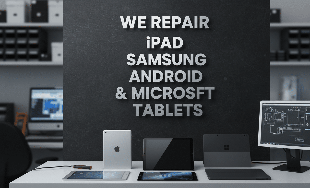 We repair iPad, Samsung, Android, and Microsoft tablets in Ocala