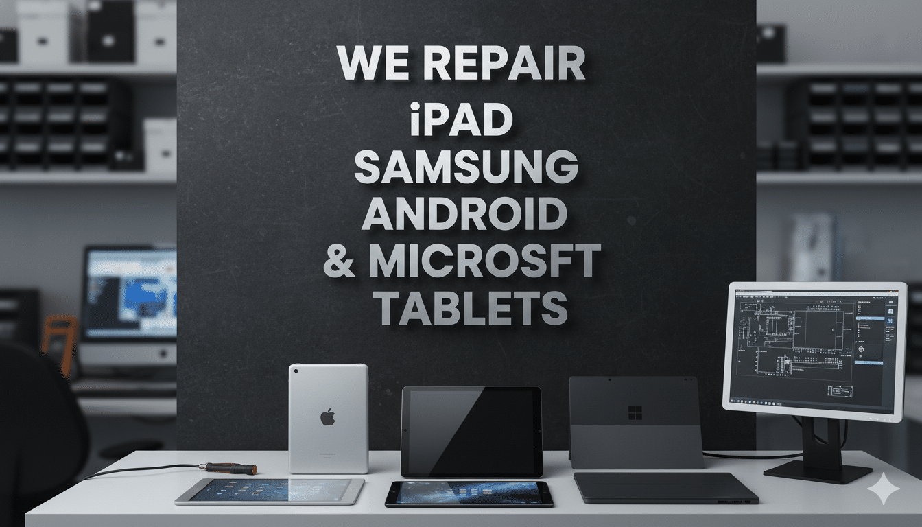We repair iPad, Samsung, Android, and Microsoft tablets in Ocala
