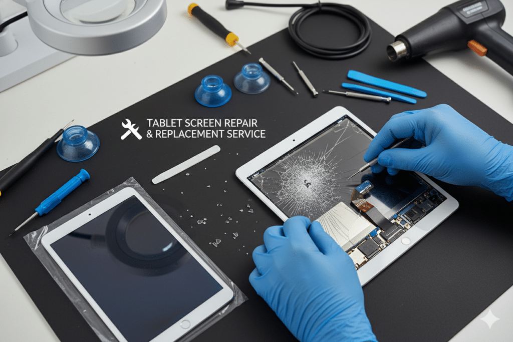 Tablet screen repair and replacement service at Ocala repair shop