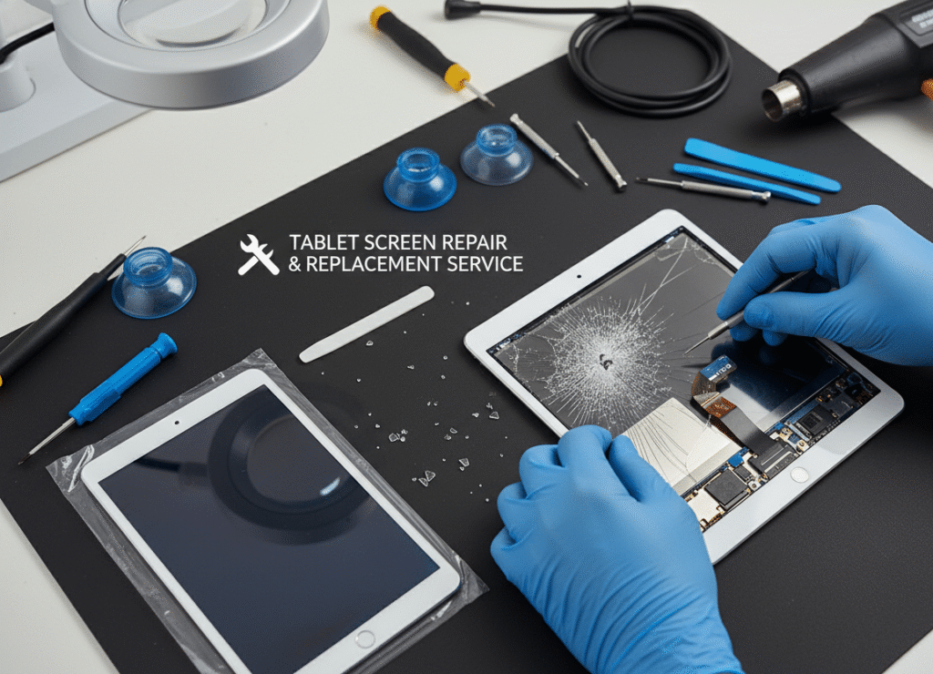 Tablet screen repair and replacement service at Ocala repair shop