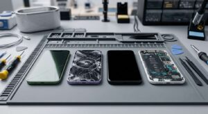 Different types of iPhone screen damage affecting repair time