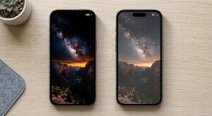 OLED and LCD iPhone screens compared for battery efficiency in Dark Mode