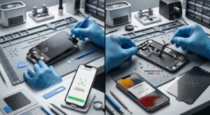 Professional iPhone screen repair preserving Face ID functionality