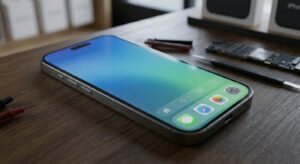 iPhone OLED screen burn-in with persistent ghost images